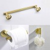 OUTSUPPLY 3 Pieces Bathroom Hardware Accessories Set, Towel Bar, Toilet Paper Holder, Robe Towel Hooks - 3 of 4