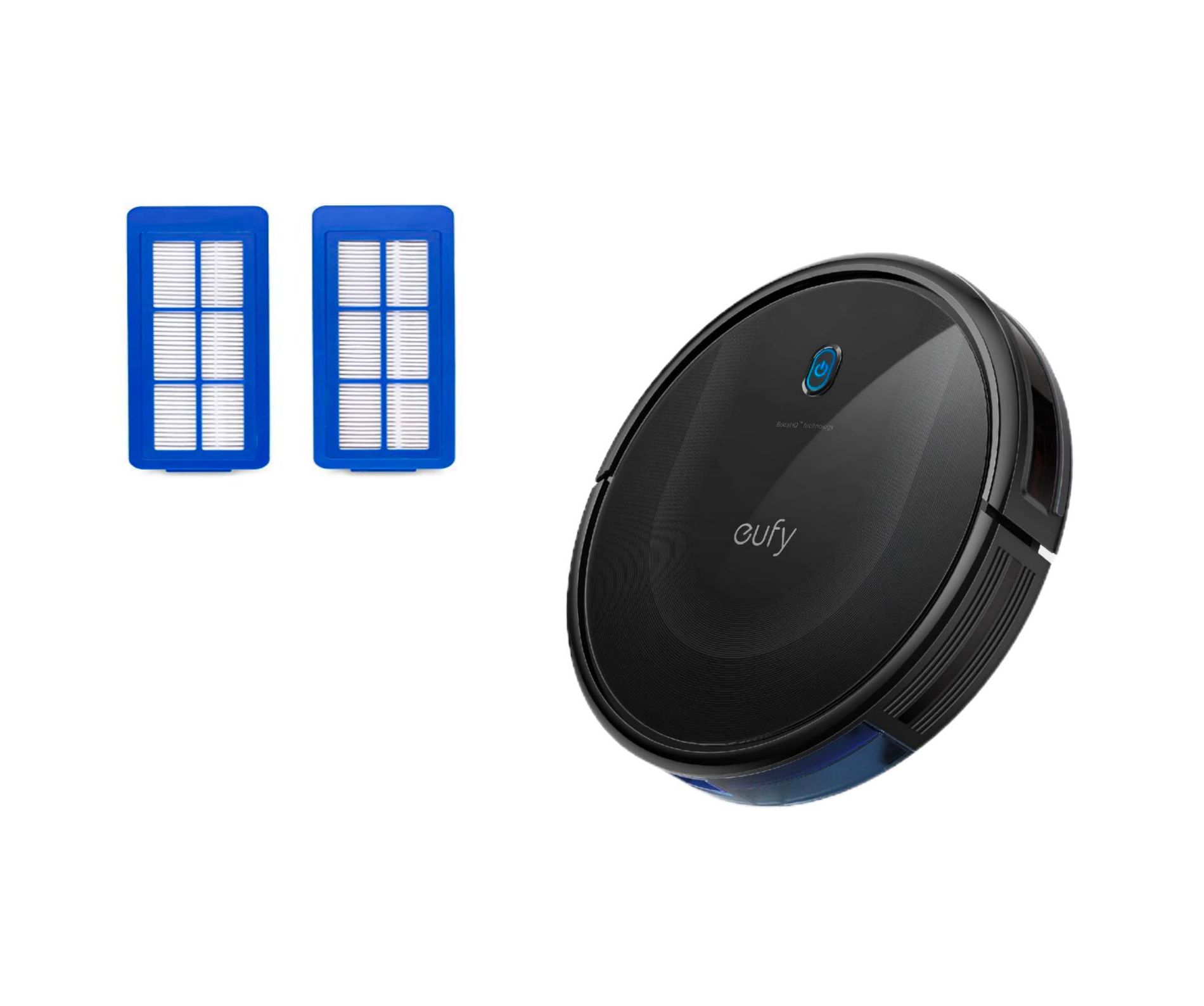 eufy Robot Vacuum 11S MAX, Super Thin, Quiet, Self-Charging Robotic Vacuum Cleaner and Replacement Filter Set - Black