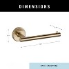 Champagne Bronze Toilet Paper Holder, Single Post Wall Mounted Tissue Roll Dispenser for Bathroom - 3 of 4