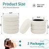 GYIIYUO 17" in Diameter Round Ottoman with Storage for Living Room Foot Stool Modern Upholstered Vanity Stool Ottoman Foot Rest, Set of 2 - 3 of 4