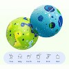 KUYOTQ Pack of 2 Cartoon Playground Balls, Balls for Toddler 1-6, 8.5" Rubber Ball Bouncy Kickball, Indoor & Outdoor Ball Game for Kids£¨green+ blue£© - 3 of 4