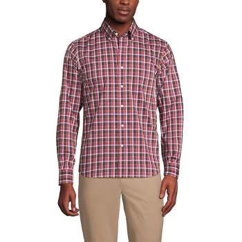 Lands' End Men's Traditional Fit Comfort-First Shirt with Coolmax Printed