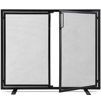 Best Choice Products 38.5x31in 2-Door Fireplace Screen, Handcrafted Wrought Iron Spark Guard w/ Magnetic Doors