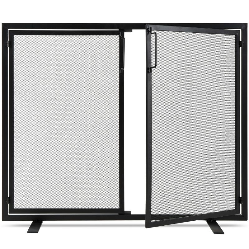 Best Choice Products 38.5x31in 2-Door Fireplace Screen, Handcrafted Wrought Iron Spark Guard w/ Magnetic Doors, 1 of 8