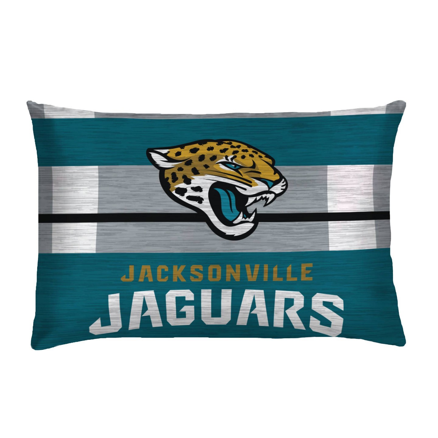 Постельное бельё NFL Jacksonville Jaguars Heathered Stripe Queen Bed in a Bag - 3pc, цвет: Полосатый — фото 3