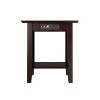 AFI Furnishings Nantucket End Table with Charging Station in Espresso - 2 of 4