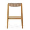 Maven Lane Emerson Kitchen Stool with Marksman Saddle Vegan Leather - 2 of 4
