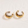 EVRY JEWELS WATERPROOF Gold or Silver Plated Stainless Steel Perfect Match Hoop Earrings - 4 of 4