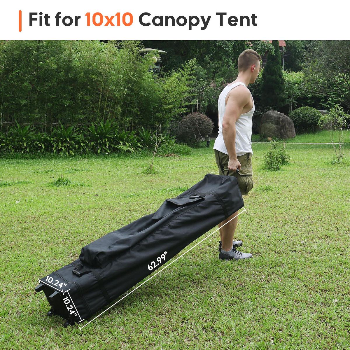 InstaHibit Universal Canopy Carry Bag Wheeled Storage Case for 10x10ft Canopy - thumbnail 2