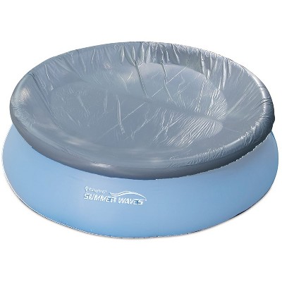 Summer Waves P521400F0 PVC 14 Foot Diameter Weather Resistant Above Ground Pool Cover, Blue