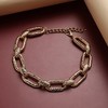 SOHI Women's California Gold Dented Chainlink Necklace - 2 of 4