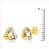 Classic Gold 14K Yellow & White Gold, Love Knot 11mm Studs - Gold - 2 of 3
