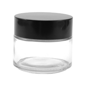 Unique Bargains Transparent Cream Glass Bottle for Bathroom 1 Pc - 1 of 4