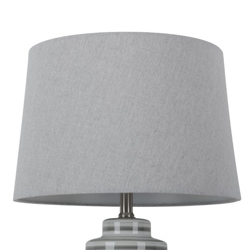 Glass Fishing Float Lamp With Gray Linen Lamp Shade -  Canada