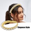 Unique Bargains Women's Fashion Faux Pearl Braided Tape Headband Hairband 0.79 Inch Wide 1 Pc - 2 of 4