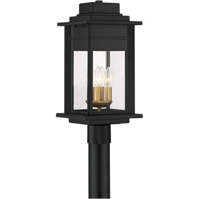 Franklin Iron Works Bransford 19 1/4" High Black Outdoor Post Light