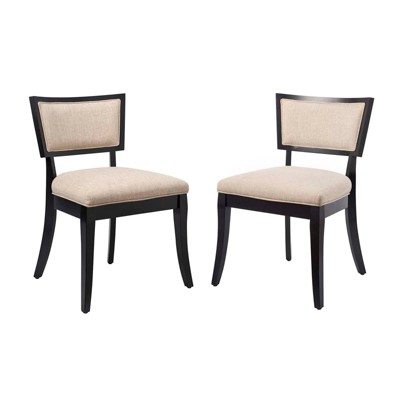 Modway Pristine Upholstered Fabric Dining Chairs - Set of 2