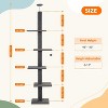 Cat Tree Floor to Ceiling Cat Tower with Adjustable Height (98-110 Inches), 5-Tier Carpet Cat Climbing Tower Tall Cat Trees - 2 of 4
