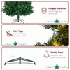 Angel Sar 7FT Half Christmas Tree, 881 PVC Branches with 230 LED Lights, Wall Mounted Design, Iron Bracket, Green - 4 of 4