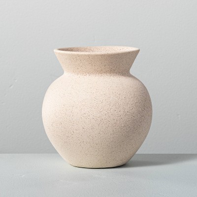 Round Ceramic Bud Vase with Flared Rim Pale Tan - Hearth & Hand™ with Magnolia