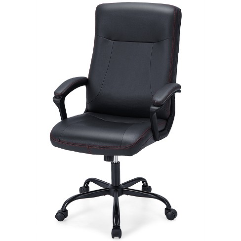 Costway 500 lb. Black Executive PU Leather Adjustable Height