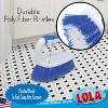 Lola Products Iron Shaped Handled Scrub Brush, Ergonomic Handle, No Slip Grip, Fiber Bristles, Heavy Duty Tile & Floor Cleaner, 2 Pack - 3 of 4