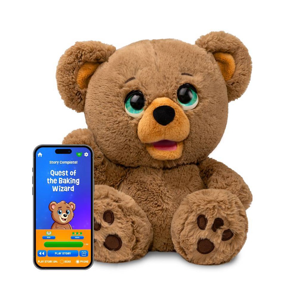 Photos - Doll My Fuzzy Friend Poe the Story Creating Bear: Interactive Plastic & Cotton Pet, 13" High