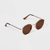 Girls' Metal Round Sunglasses - art class™ Gold - image 2 of 4