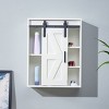KTMBDW Bathroom Cabinet Wall Mounted 1-Door, Wooden Medicine Cabinets, Space Saver Storage Cabinets Over The Toilet for Bathroom & Living Room, White - 2 of 4