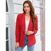 Coolmee Women's Long Sleeve Blazer Open Front Cardigan Jacket Work Office Blazer - 2 of 4