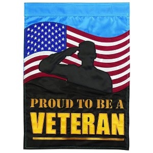 Proud Veteran Red, White, and Blue 13 X 19 Polyester Outdoor Hanging Garden Flag - 1 of 2