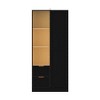 FUFU&GAGA Black Freestanding Tall Pantry Sliding Door Storage Cabinets - 3 of 4