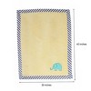 Bacati - Elephants Yellow/grey Embroidered Blanket - 3 of 3