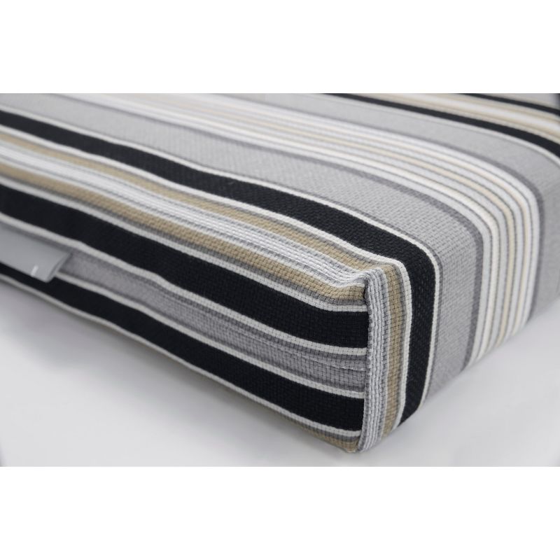 Getaway Stripe 2pc Indoor/Outdoor Squared Corners Seat Cushion - Pillow Perfect, 3 of 7