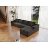 131.9"68.9" Plush Corduroy 4-Piece Modular Sectional Sofa with No Assembly Required and Comfortable Chaise Lounge - 4 of 4