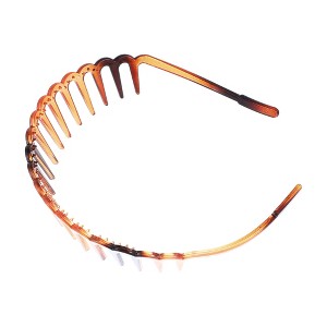 Unique Bargains Women's Flower Edge Anti-Slip Toothed Hairband Amber 1 Pc - 1 of 4