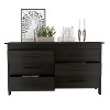 NicBex 6 Wide Drawers Dresser,Modern Double Dressers with Wood Pattern,Minimalist Chest of Drawers for Bedroom,Living Room,Hallway,Storage Cabinet - 2 of 4