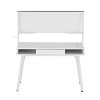 PAGED Modern Computer Desk, Home Office Desk with Storage Drawer and X-Shaped Legs for Office, Study - 4 of 4