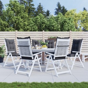 vidaXL Garden Highback Chair Cushions 6 pcs Anthracite 47.2"x19.7"x2.8" Fabric - 1 of 4