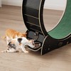 4-in-1 Indoor Cat Running Wheel, Large Quiet Running Wheel with Scratch Pad, Play Roller & Stable Wood Base for Active Cats - 2 of 4
