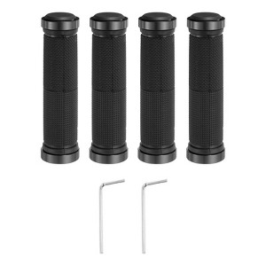 Unique Bargains Non-Slip Mushroom Double Lock-on Bike Handlebar Grips 5.12" 2 Pairs with Hex Wrench - 1 of 4