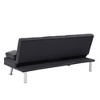 Kumasinova 67" Leather Office Sofa Bed,Comfy Couch with Coffee Table,Double Fold 3-Position Adjustable Back,Modern Sleeper Sofa for Living Room - 4 of 4