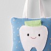 Kids' Tooth Fairy Pillow Blue - Pillowfort™: Star Pattern, Square Shape, Soft Plush, OEKO-TEX Certified - image 3 of 4