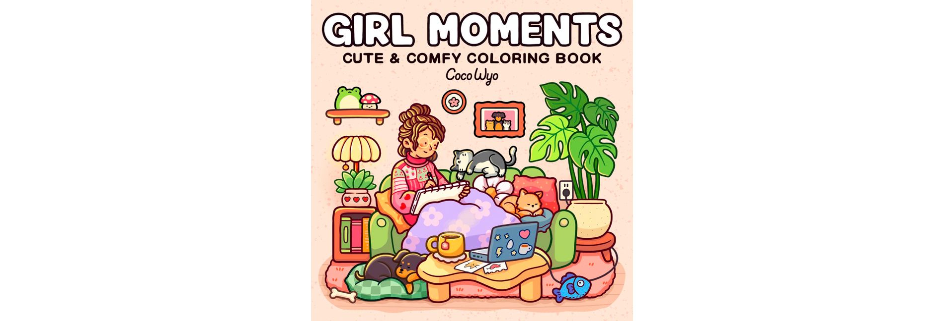 Girl Moments - (Cozy Spaces Coloring) by  Coco Wyo (Paperback)