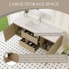 Whisen Floating Wall-Mounted Bathroom Vanity with Resin Sink, Water-Resistant Timber Cabinets and Drawers - 3 of 4