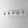 36.25" 5-Light Shirley Metal/Seeded Glass Vanity Light Chrome - JONATHAN Y: ETL Listed, LED Compatible - 4 of 4