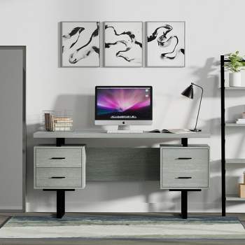 Glenwillow Home 60'' Mariposa Home Office Computer Desk with 3 Storage Drawers