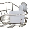 Corner Basket - Zenna Home: Rustproof Stainless Steel Shower Organizer with Adhesive Strips and Suction Cup Mount - image 4 of 4