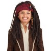 HalloweenCostumes.com One Size Fits Most Boy  Realistic Boy's Pirate Wig, Black/Red - 4 of 4