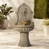 John Timberland Outdoor Wall Water Fountain with Light LED 58" High Lion's Head 2 Tiered for Yard Garden Patio Deck Home - 2 of 4